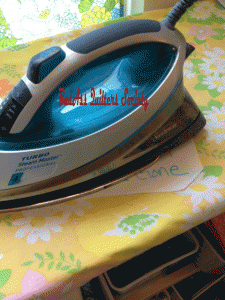 Ironing-over-blue-pen